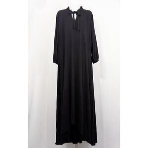 Boden Dress Black Rosa Tie Neck Maxi Long Jersey Women's Size US 18L UK 22L